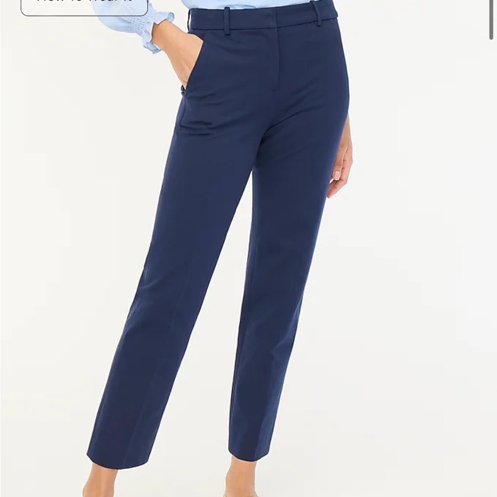 J crew navy Kallie straight-leg pant